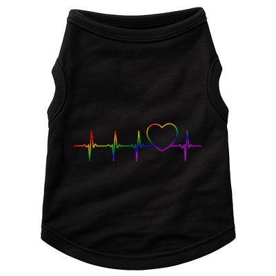 Cute Gift Lgbt Heartbeat Gift For Proud Gays & Lesbians Doggie Tank