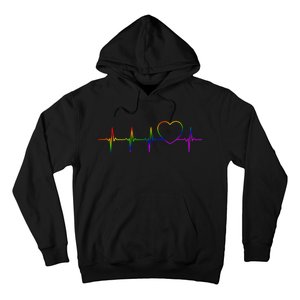 Cute Gift Lgbt Heartbeat Gift For Proud Gays & Lesbians Hoodie