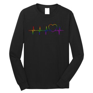 Cute Gift Lgbt Heartbeat Gift For Proud Gays & Lesbians Long Sleeve Shirt