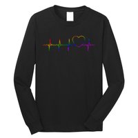 Cute Gift Lgbt Heartbeat Gift For Proud Gays & Lesbians Long Sleeve Shirt