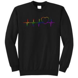 Cute Gift Lgbt Heartbeat Gift For Proud Gays & Lesbians Sweatshirt