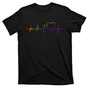 Cute Gift Lgbt Heartbeat Gift For Proud Gays & Lesbians T-Shirt