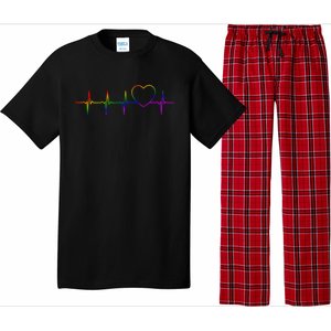 Cute Gift Lgbt Heartbeat Gift For Proud Gays & Lesbians Pajama Set