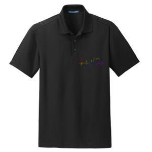 Cute Gift Lgbt Heartbeat Gift For Proud Gays & Lesbians Dry Zone Grid Polo