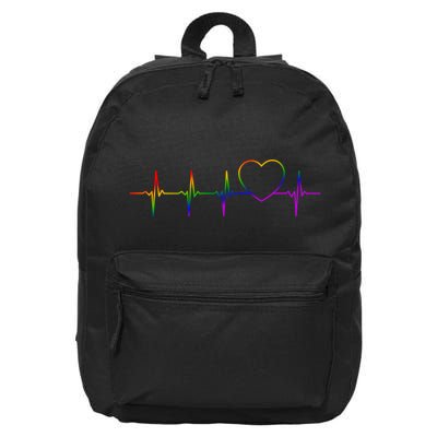 Cute Gift Lgbt Heartbeat Gift For Proud Gays & Lesbians 16 in Basic Backpack