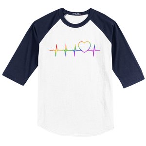 Cute Gift Lgbt Heartbeat Gift For Proud Gays & Lesbians Baseball Sleeve Shirt