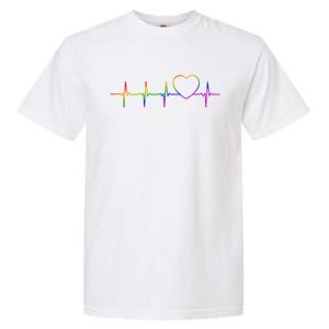 Cute Gift Lgbt Heartbeat Gift For Proud Gays & Lesbians Garment-Dyed Heavyweight T-Shirt