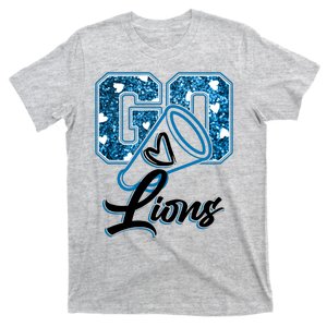 Cute Go Lions Cheer Megaphone Football Fan T-Shirt