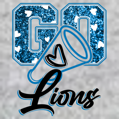 Cute Go Lions Cheer Megaphone Football Fan T-Shirt