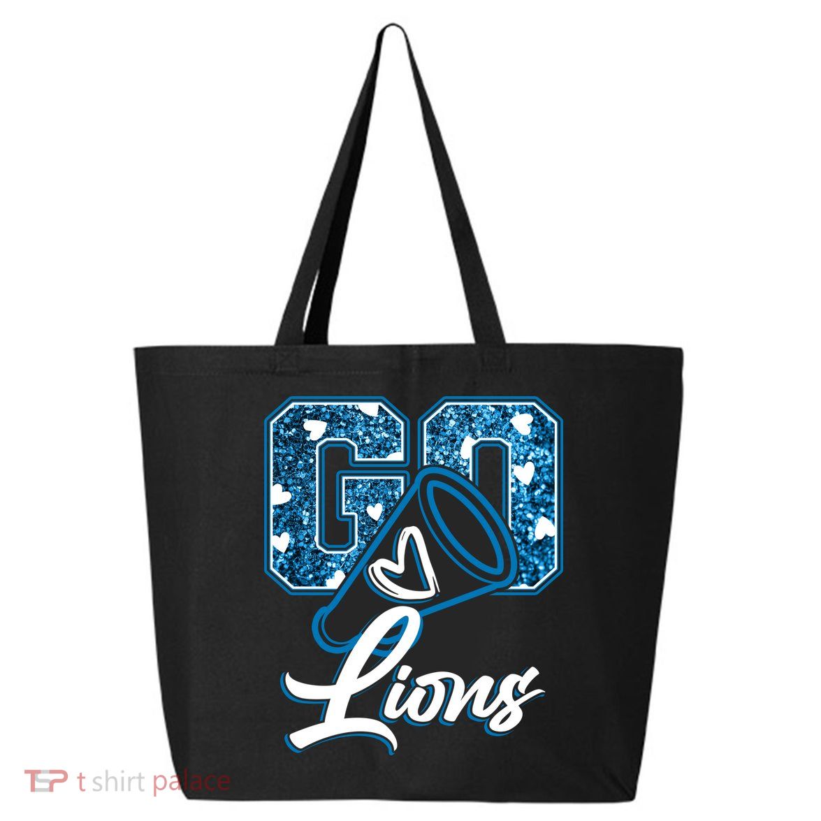 Cute Go Lions Cheer Megaphone Football Fan 25L Jumbo Tote