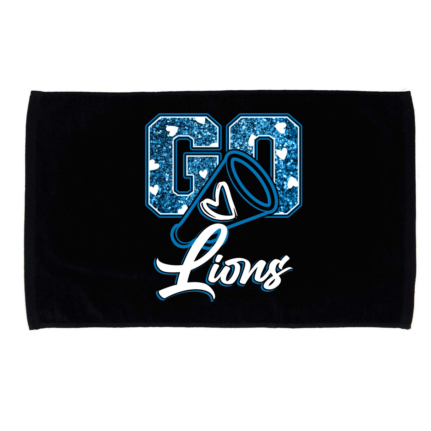 Cute Go Lions Cheer Megaphone Football Fan Microfiber Hand Towel