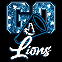 Cute Go Lions Cheer Megaphone Football Fan Cropped Pullover Crew