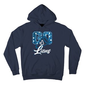 Cute Go Lions Cheer Megaphone Football Fan Hoodie