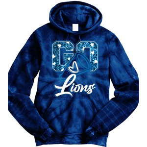 Cute Go Lions Cheer Megaphone Football Fan Tie Dye Hoodie