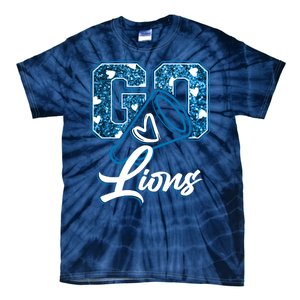 Cute Go Lions Cheer Megaphone Football Fan Tie-Dye T-Shirt