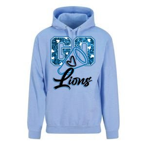 Cute Go Lions Cheer Megaphone Football Fan Unisex Surf Hoodie