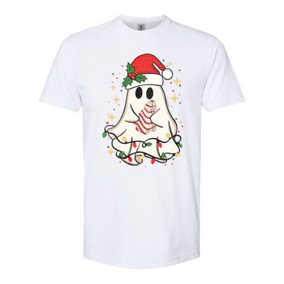 Cute Ghost Lights Tree Cake Merry Christmas Funny Xmas Softstyle CVC T-Shirt