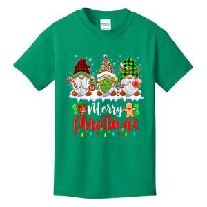 Cute Gnomes Light Family Gnome Xmas Matching Merry Christmas Gift Kids T-Shirt