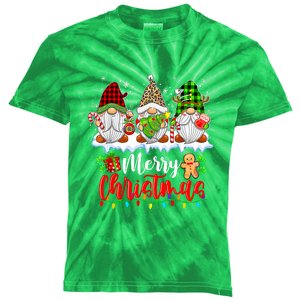 Cute Gnomes Light Family Gnome Xmas Matching Merry Christmas Gift Kids Tie-Dye T-Shirt