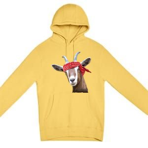 Cute Goat Lover Art For Women Girl Farm Animal Lover Premium Pullover Hoodie