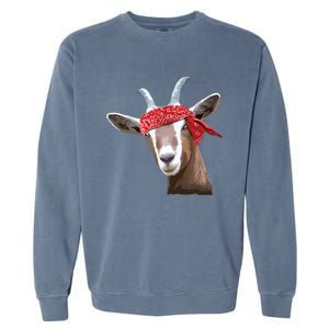 Cute Goat Lover Art For Women Girl Farm Animal Lover Garment-Dyed Sweatshirt