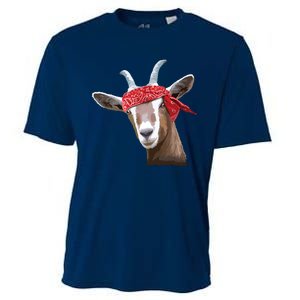 Cute Goat Lover Art For Women Girl Farm Animal Lover Cooling Performance Crew T-Shirt