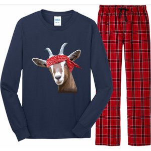 Cute Goat Lover Art For Women Girl Farm Animal Lover Long Sleeve Pajama Set