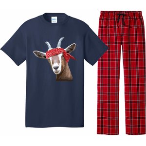 Cute Goat Lover Art For Women Girl Farm Animal Lover Pajama Set