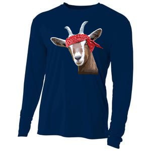 Cute Goat Lover Art For Women Girl Farm Animal Lover Cooling Performance Long Sleeve Crew