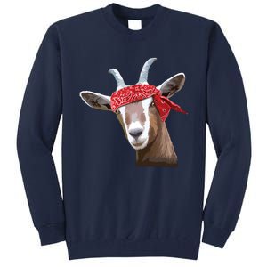 Cute Goat Lover Art For Women Girl Farm Animal Lover Tall Sweatshirt