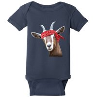 Cute Goat Lover Art For Women Girl Farm Animal Lover Baby Bodysuit