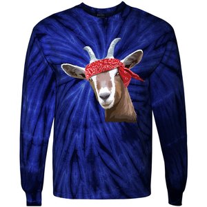 Cute Goat Lover Art For Women Girl Farm Animal Lover Tie-Dye Long Sleeve Shirt