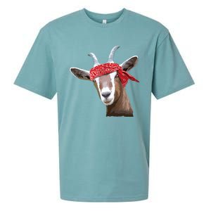 Cute Goat Lover Art For Women Girl Farm Animal Lover Sueded Cloud Jersey T-Shirt