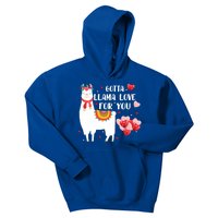 Cute Gotta Llama Love For You Hearts Happy Valentine's Day Cool Gift Kids Hoodie