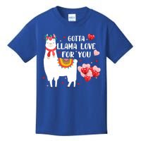 Cute Gotta Llama Love For You Hearts Happy Valentine's Day Cool Gift Kids T-Shirt