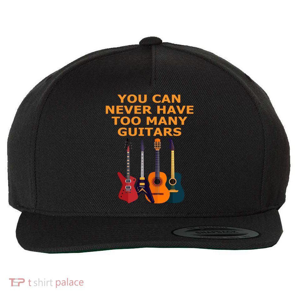 Cute Guitar Lover Gift You Can Never Have Too Many Guitars Gift Wool Snapback Cap
