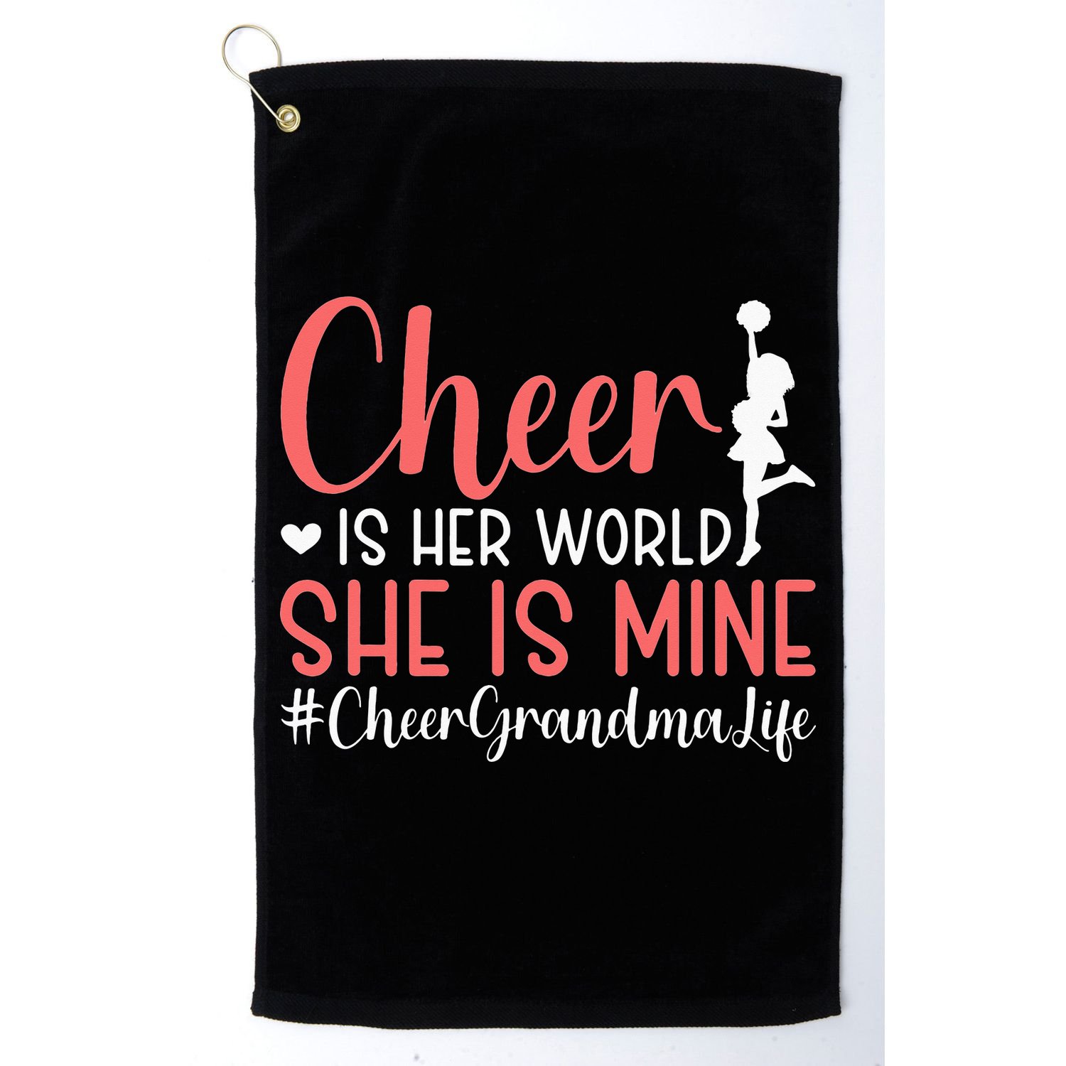 Cheer Grandma Life Cheerleading Grandmother Golf Towel