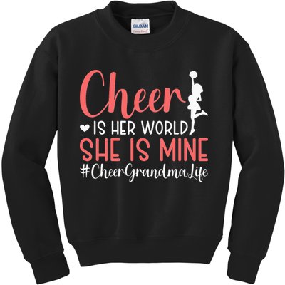Cheer Grandma Life Cheerleading Grandmother Kids Sweatshirt