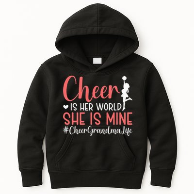 Cheer Grandma Life Cheerleading Grandmother Kids Hoodie