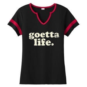 Cincinnati Goetta life foodie souvenir and gift Ladies Halftime Notch Neck Tee