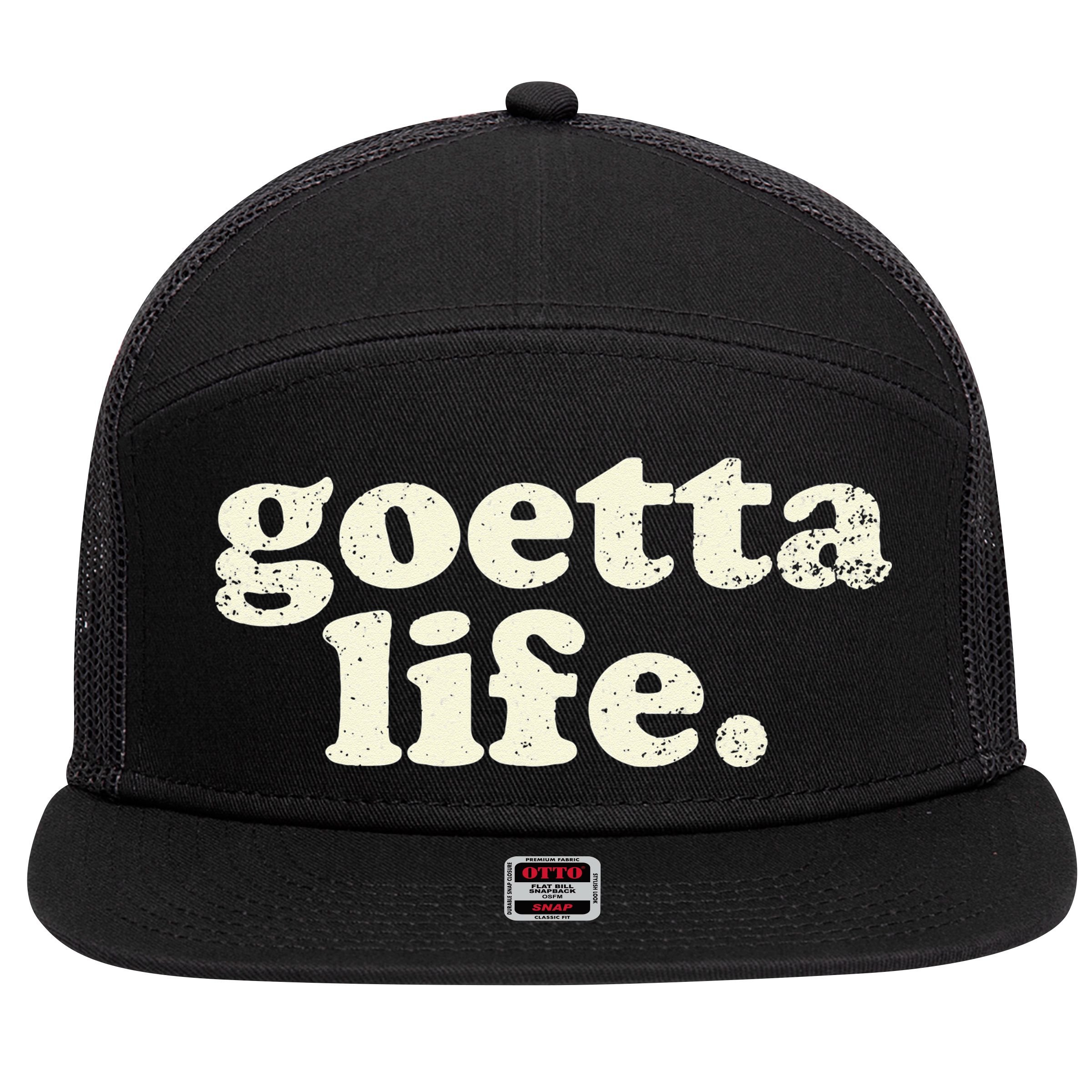 Cincinnati Goetta life foodie souvenir and gift 7 Panel Mesh Trucker Snapback Hat