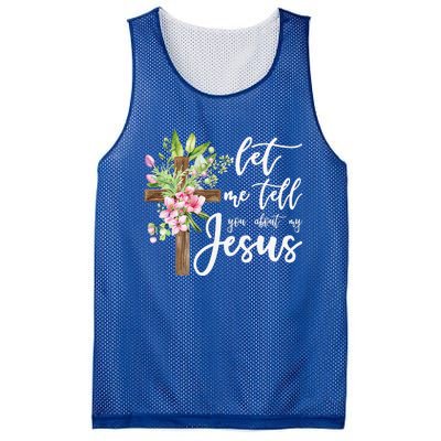 Christian Gift Let Me Tell You About My Jesus Gift Mesh Reversible Basketball Jersey Tank