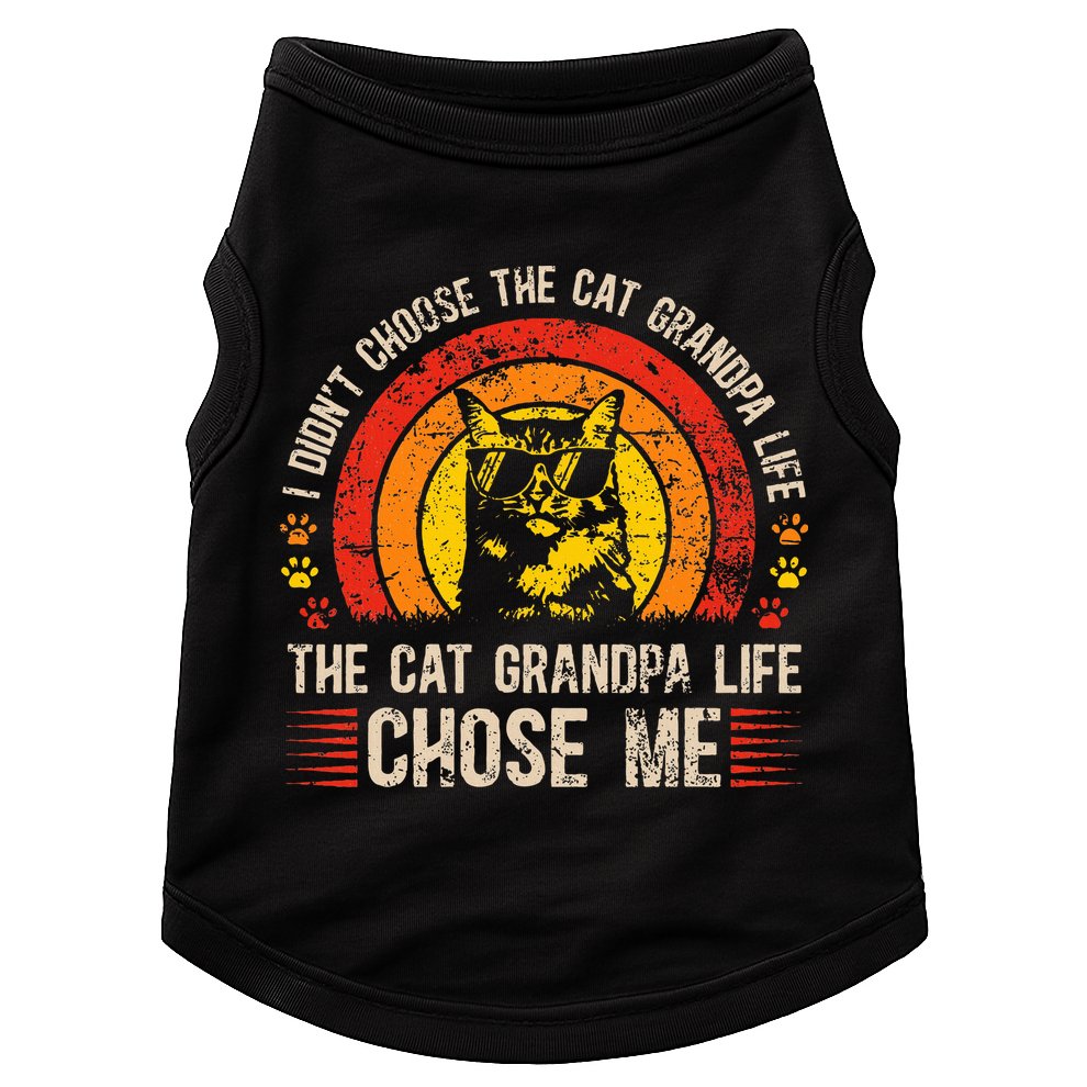 Cat Grandpa Life Cat Lover Grandpa Cat Grandfather Doggie Tank