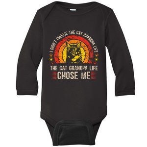 Cat Grandpa Life Cat Lover Grandpa Cat Grandfather Baby Long Sleeve Bodysuit