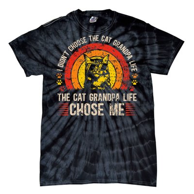 Cat Grandpa Life Cat Lover Grandpa Cat Grandfather Tie-Dye T-Shirt