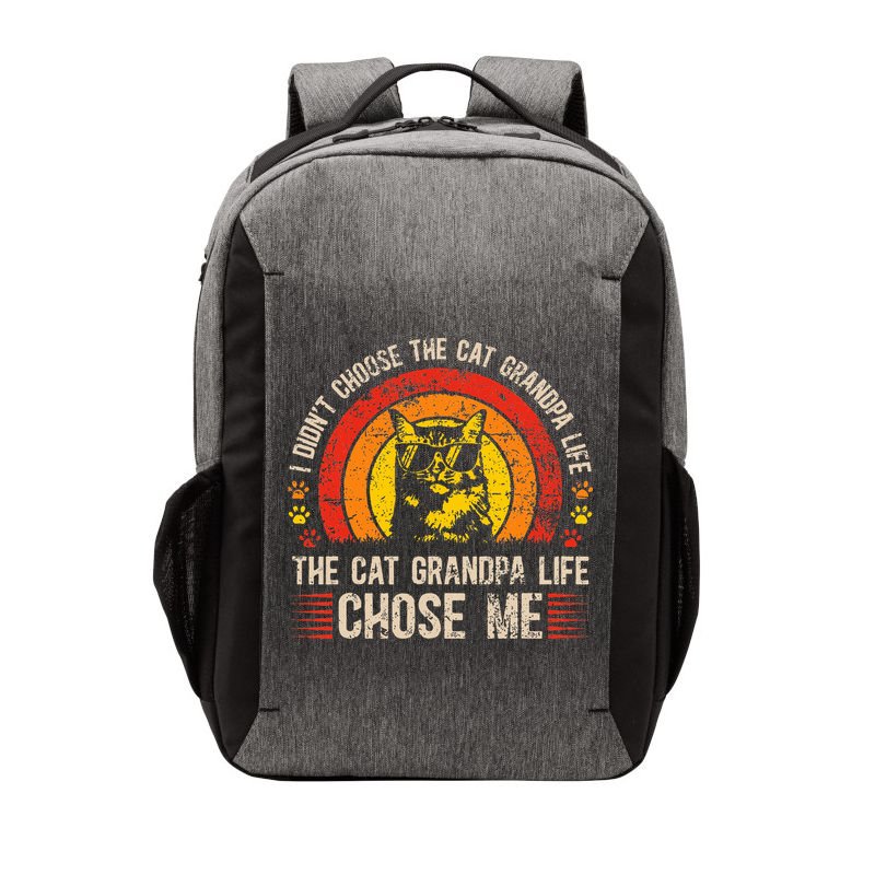 Cat Grandpa Life Cat Lover Grandpa Cat Grandfather Vector Backpack