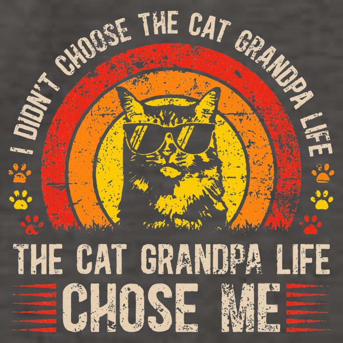 Cat Grandpa Life Cat Lover Grandpa Cat Grandfather Vector Backpack