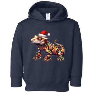 Crested Gecko Lizard Christmas Hat Xmas Toddler Hoodie