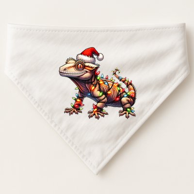 Crested Gecko Lizard Christmas Hat Xmas USA-Made Doggie Bandana