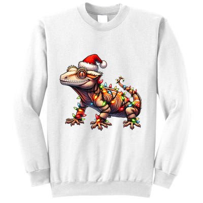 Crested Gecko Lizard Christmas Hat Xmas Sweatshirt